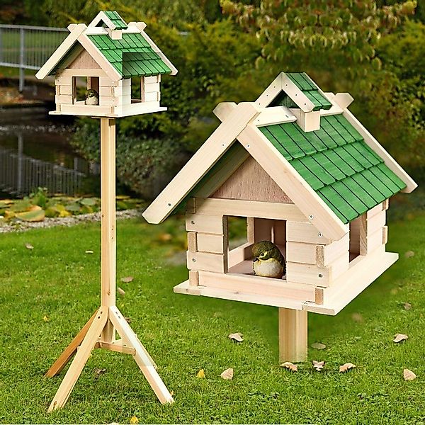 Melko Vogelhaus Vogelfutterhaus Vogelhaus Vogelhäuschen 44cm günstig online kaufen