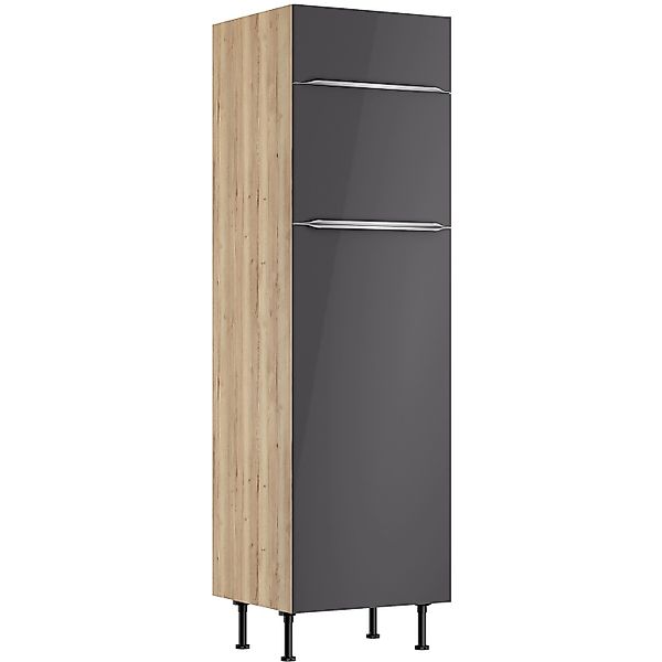 Optifit Küchen-Hochschrank f. Kühl-Gefrier-Kombi Linus984 60cm Anthra.-Wild günstig online kaufen