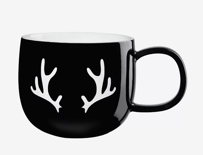 Schwarzer Henkelbecher, antlers günstig online kaufen