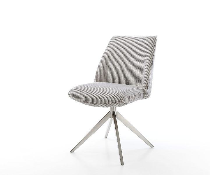 DELIFE Polsterstuhl Elso-Flex, Kreuzgestell breit Edelstahl günstig online kaufen