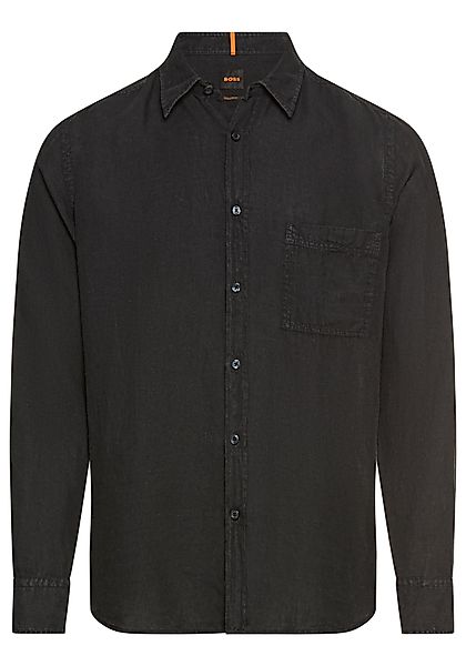 BOSS ORANGE Leinenhemd Relegant mit Markenlabel günstig online kaufen