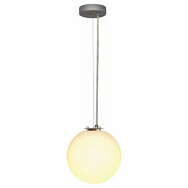 Harmonische Pendelleuchte Rotoball 25 in weiß / silbergrau,  Ø 250 mm günstig online kaufen