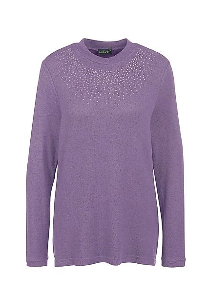 GOLDNER Longpullover "Angenehm weiches Shirt mit Glitzersteinen" Mit tonige günstig online kaufen