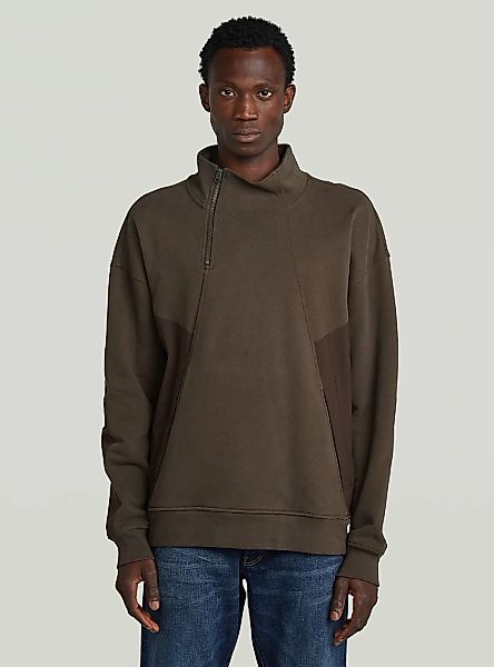 G-STAR Longpullover "Fabric Mix Half Zip Sweater" günstig online kaufen