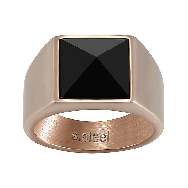 Karisma Fingerring Männer Edelstahl 316L Roségold günstig online kaufen