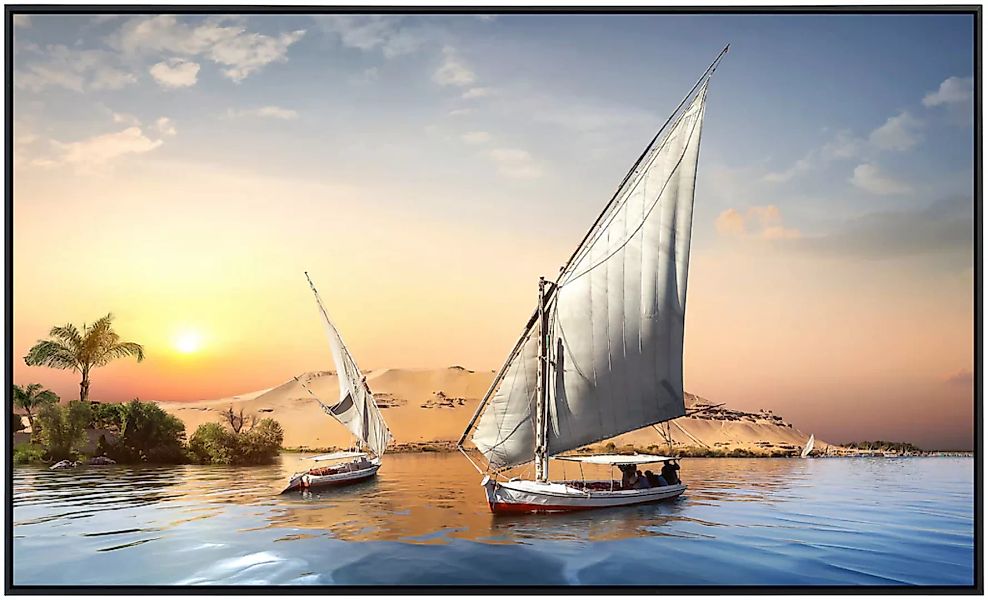 Papermoon Infrarotheizung »Sonnenuntergang im Assuan Nil«, sehr angenehme S günstig online kaufen