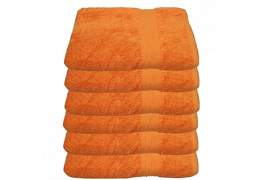 Julie Julsen Handtücher 6-Handtücher-Orange-Handtuch 50 x 100 cm, Baumwolle günstig online kaufen