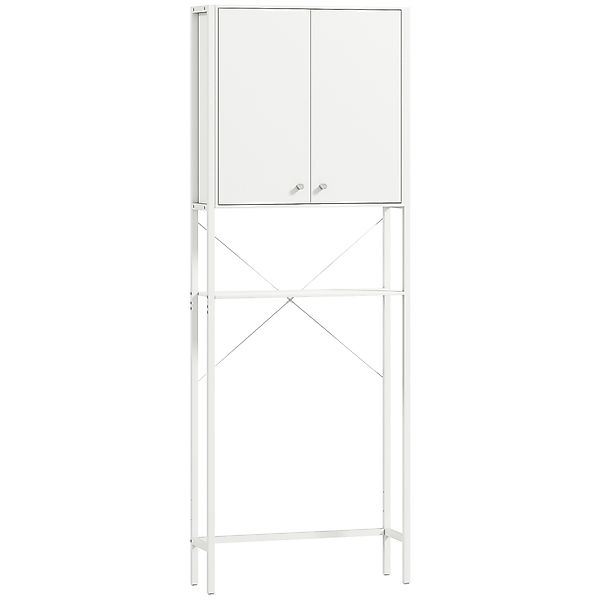 HOMCOM Badezimmer Überbau für WC mit Schrank und offenen Regalen, Platzspar günstig online kaufen
