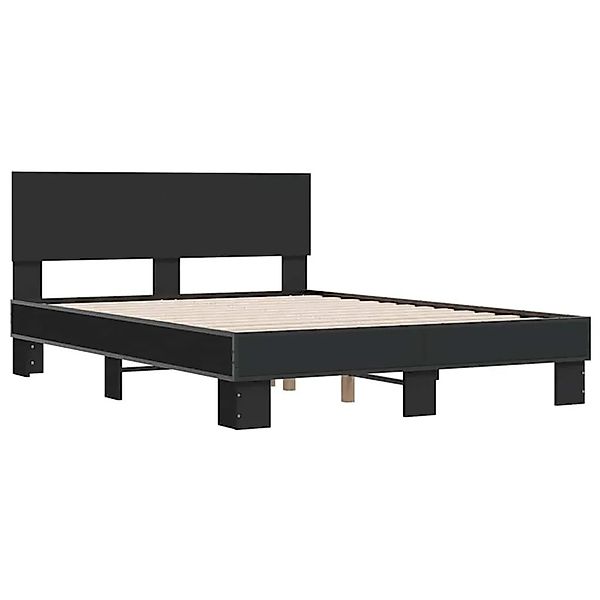 vidaXL Bettgestell Schwarz 120x190 cm Holzwerkstoff und Metall 3280202 günstig online kaufen