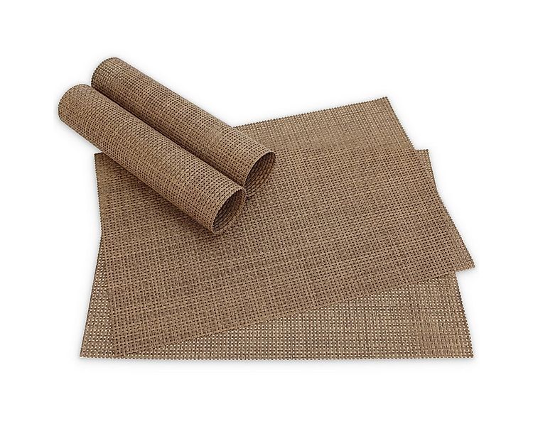 matches21 HOME & HOBBY Platzset Tischsets ELEGANCE 4er Set Braun als Tischu günstig online kaufen
