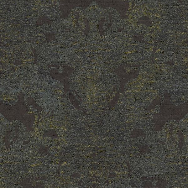 Bricoflor Schwarze Tapete mit Paisley Muster Orientalisch Vintage Vliestape günstig online kaufen