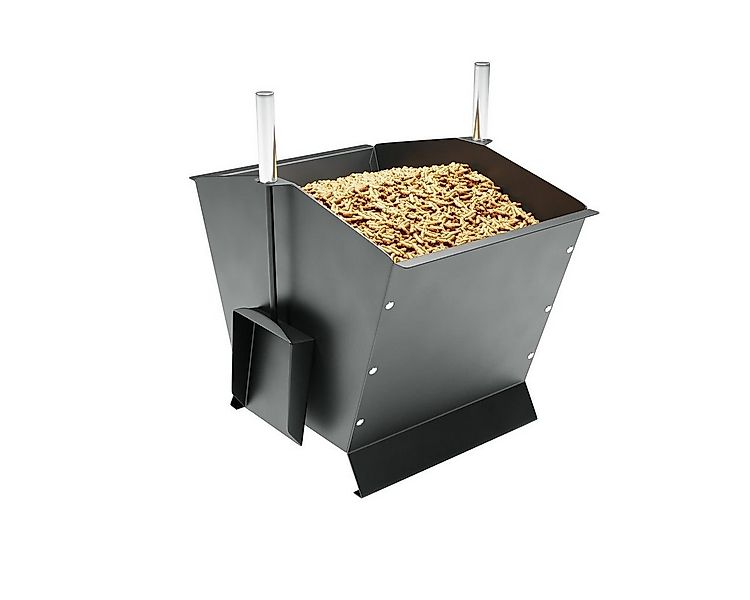 Südmetall Kaminholzkorb Pelletsbehälter 3-teilig Anthrazit Pelletskorb günstig online kaufen