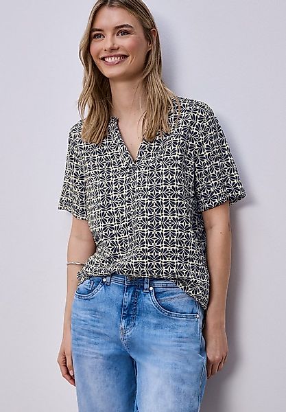 STREET ONE Kurzarmbluse mit All-Over Print günstig online kaufen
