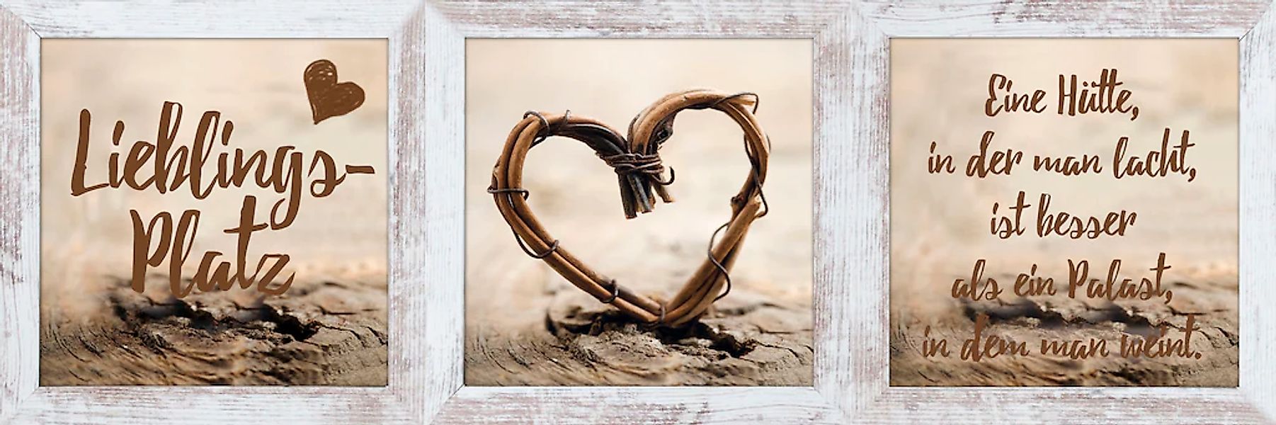 Bönninghoff Bild mit Rahmen "Lieblingsplatz, Herz" 1 Stk. tlg. günstig online kaufen