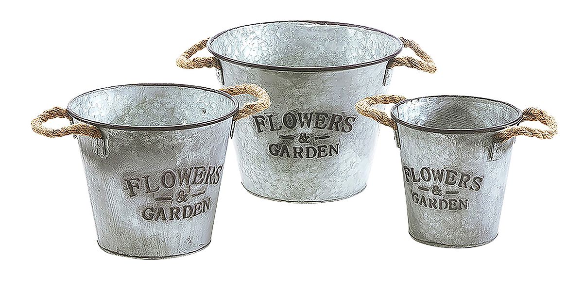 Kobolo Blumentopf Pflanzgefäß rund aus Metall günstig online kaufen