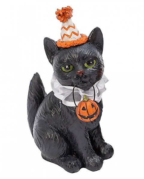 Horror-Shop Dekofigur Halloween Clowns Katze mit günstig online kaufen