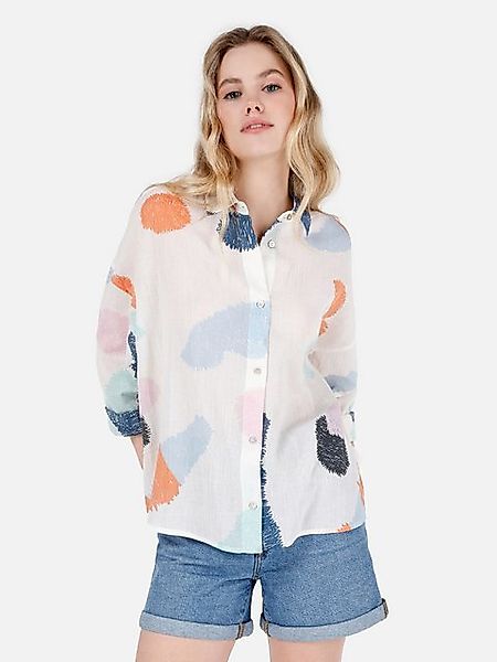Colins Langarmhemd Colins Relax Fit Shirt Neck Bedrucktes Damen Langarmshir günstig online kaufen