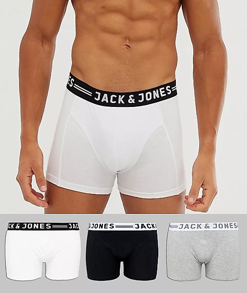 Jack & Jones – 3er Packung Unterhosen in verschiedenen Farben-Mehrfarbig günstig online kaufen