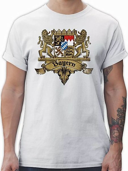 Shirtracer T-Shirt Bayern Wappen Bayernland Freistaat Bayern Mode für Oktob günstig online kaufen