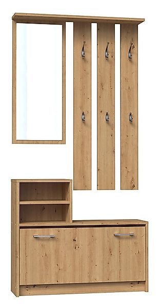 TOPESHOP Garderoben-Set praktisches Set mit Spiegel günstig online kaufen