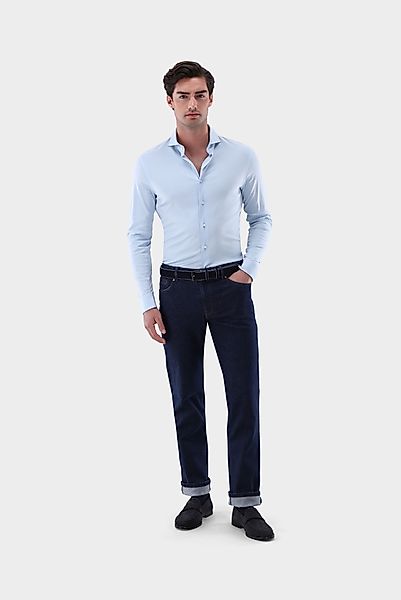 Jerseyhemd aus Schweizer Baumwolle Slim Fit günstig online kaufen