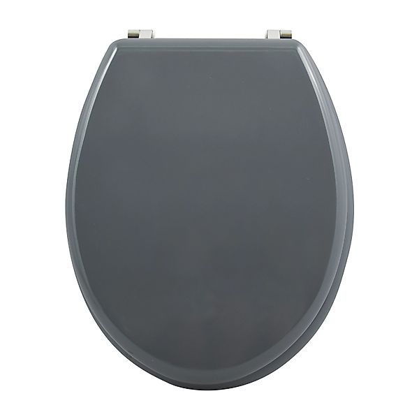 MSV WC-Sitz MDF 45 cm x 37 cm x 5,6 cm Dunkelgrau günstig online kaufen