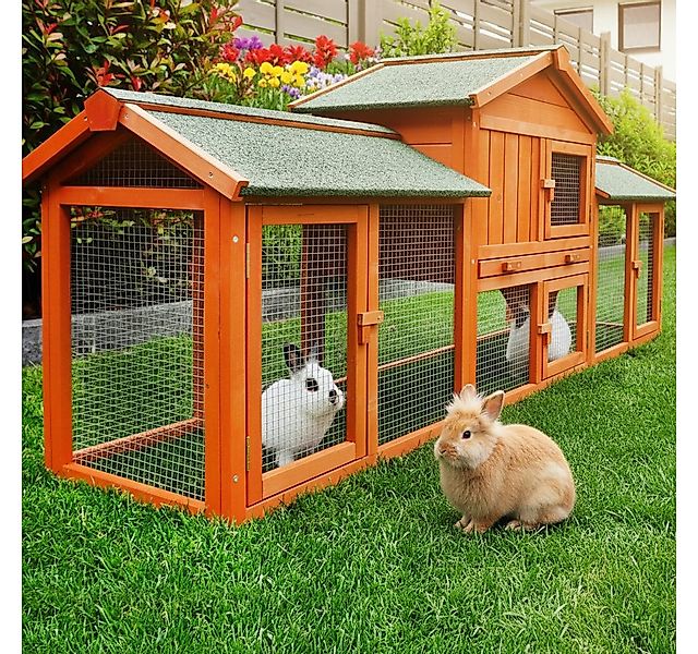 Zooprinz Kleintierstall Modell XXL mit XXL Freilaufgehege 210x85x54 cm (BxH günstig online kaufen