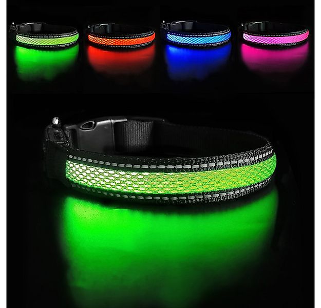 Illes-Laedchen Hunde-Halsband LED Hundehalsband Blinklicht wasserdicht wied günstig online kaufen