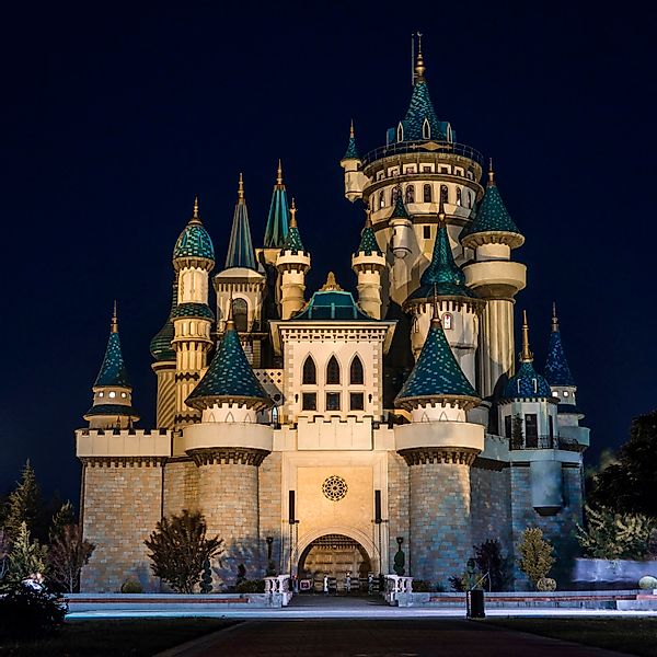 queence Acrylglasbild »Schloss« Märchen   Märchenbilder   Prinzen   Prinzes günstig online kaufen