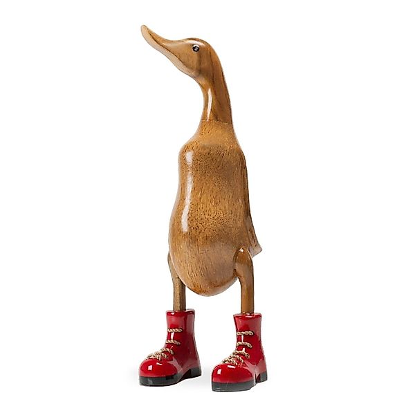 Rikmani Dekofigur Holzfigur Ente Stiefel - günstig online kaufen