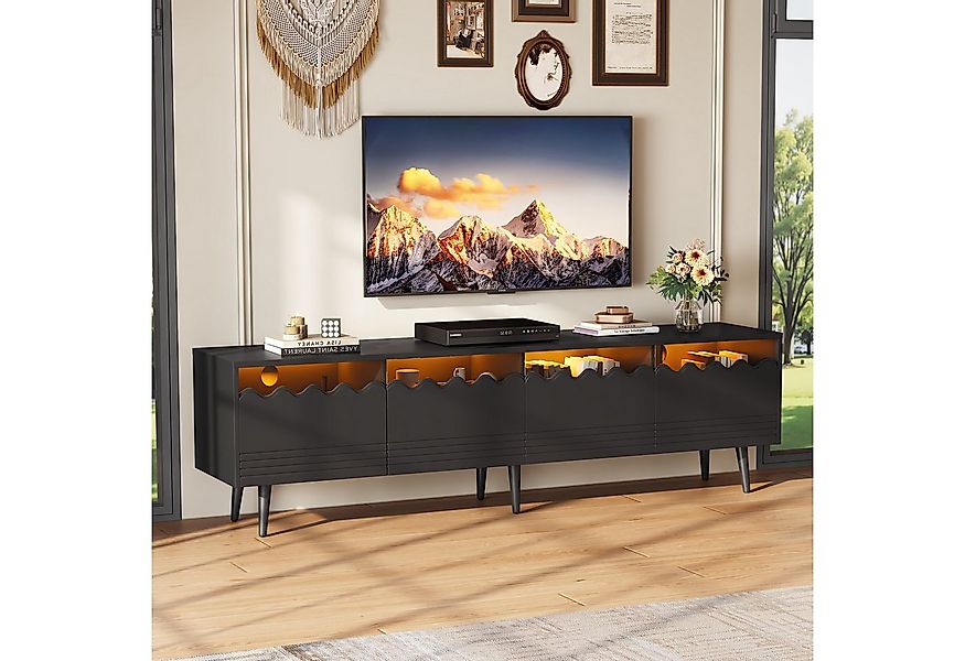 KLAM HOME Lowboard 176*38*45cm Lowboard, TV-Ständer mit 2 Schubladen und 2 günstig online kaufen