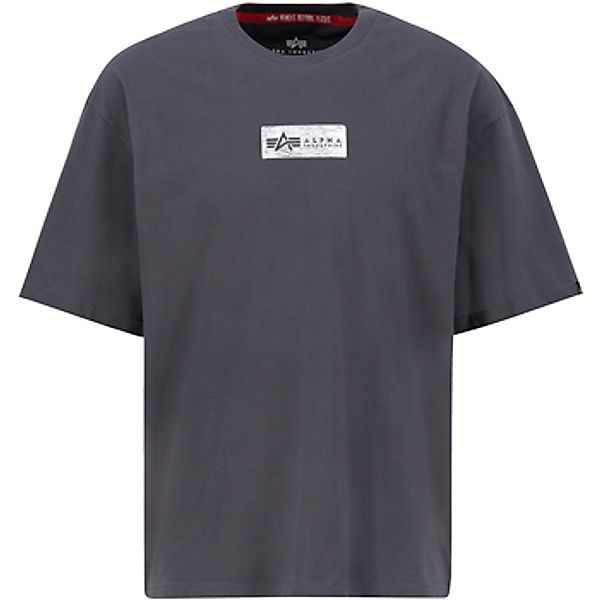 Alpha Industries  T-Shirts & Poloshirts Metal Plate T-Shirt - vintage grey günstig online kaufen