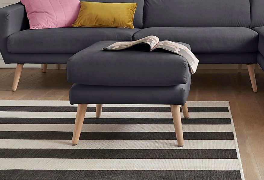 andas Hocker Bille, mit Eiche-Beinen, Design günstig online kaufen