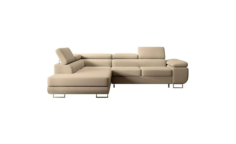 Ecksofa mit Schlaffunktion Stevil ¦ beige ¦ Maße (cm): B: 275 H: 90 Polster günstig online kaufen
