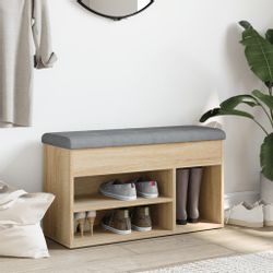 vidaXL Sitzbank Schuhbank Sonoma-Eiche 82x32x45,5 cm günstig online kaufen