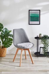 my home Sitzkissen "Alpa, 4er Set" Sitzauflage, Kunstfell, rund, Ø 34 cm, e günstig online kaufen