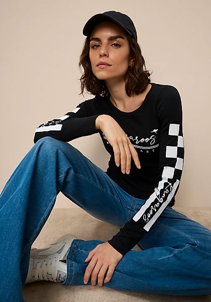 KangaROOS Langarmshirt Langarm, sehr figurbetonte Passform, aus Baumwolle günstig online kaufen