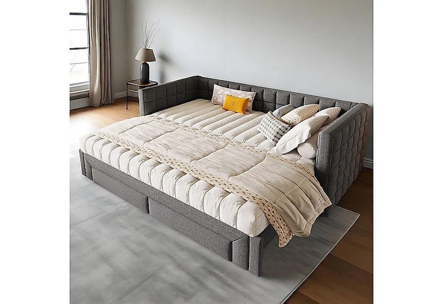 MODFU Daybett Funktionsbett 90x200 cm, 2 Schubladen (Ausziehbares Sofabett günstig online kaufen