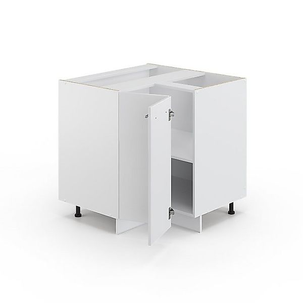 Vicco Eckunterschrank Fame-Line Weiß Hochglanz/Weiß 81 cm AP Anthrazit günstig online kaufen