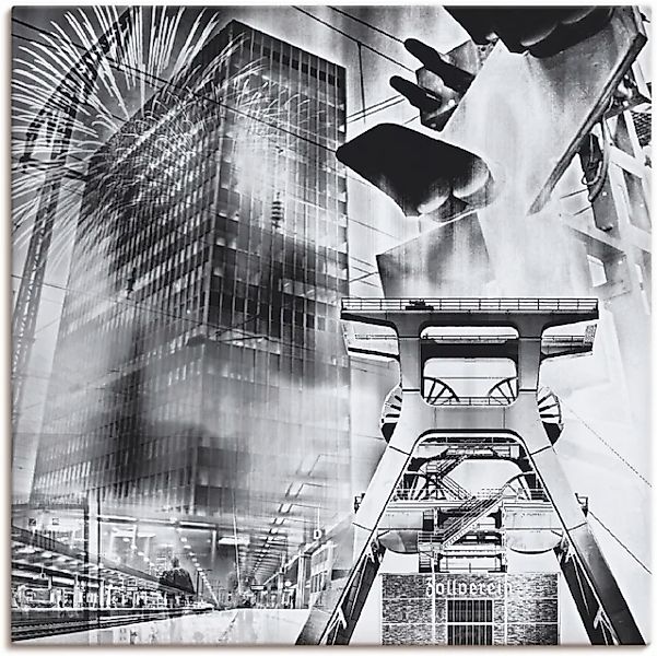 Artland Wandbild »Essen Skyline Abstrakte Collage« Architektonische Element günstig online kaufen