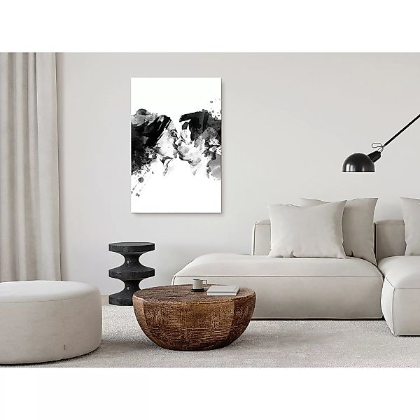 artgeist Wandbild Spontaneous Kiss (1 Part) Vertical schwarz/weiß Gr. 40 x günstig online kaufen