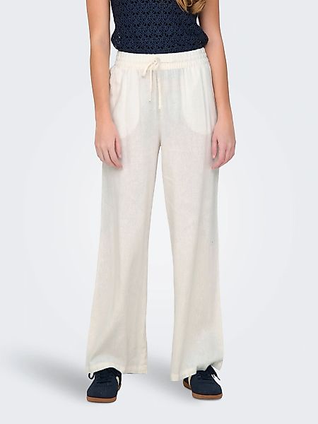 JDY "JDYSAY LINEN HW WIDE PANT WVN NOOS" Sommerhose mit Leinen günstig online kaufen