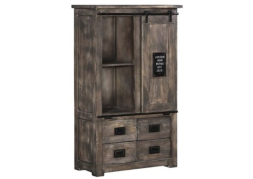 Massivmoebel24 Dreh-/Schwebetürenschrank #213 (Schrank Mango 90x45x150 günstig online kaufen