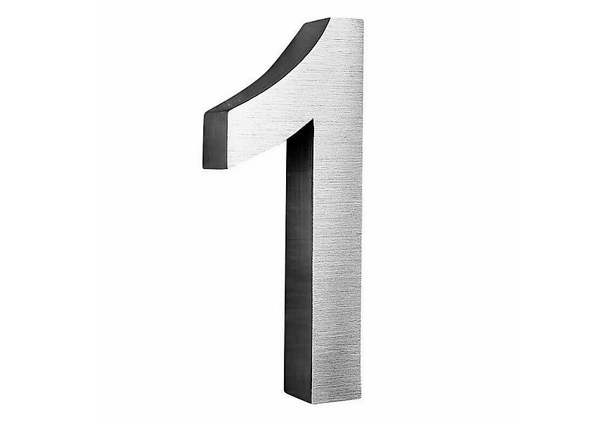 VOSSBACH Hausnummer Edelstahl Hausnummernschild Türnummer Schwarz, 3D Effek günstig online kaufen