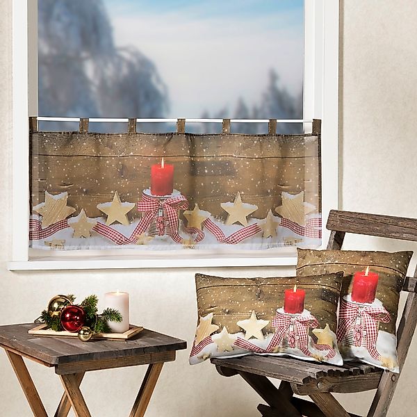 Weckbrodt Dekokissen "Holzsterne" Velour, Weihnachten, Kissenhülle ohne Fül günstig online kaufen