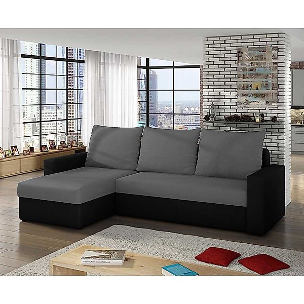 Sofa Schlafsofa in Grau und Schwarz günstig online kaufen