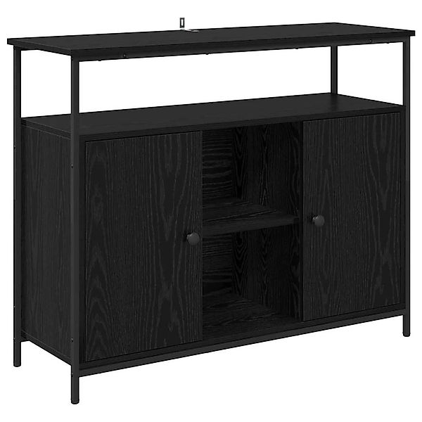 vidaXL Sideboard Schwarz Eichen-Optik 100 x 35 x 80 cm Holzwerkstoff 882814 günstig online kaufen