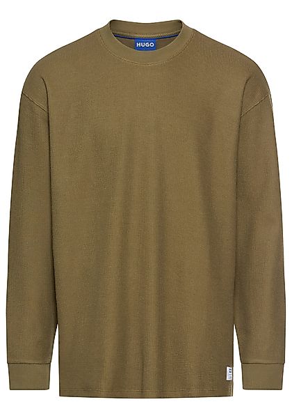 HUGO Blue Langarmshirt Nuwolo mit Logo-Badge günstig online kaufen