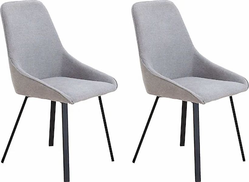 SalesFever Esszimmerstuhl »Stilvoll« (Set) 2 Stk. Strukturstoff H 87 cm/ B günstig online kaufen