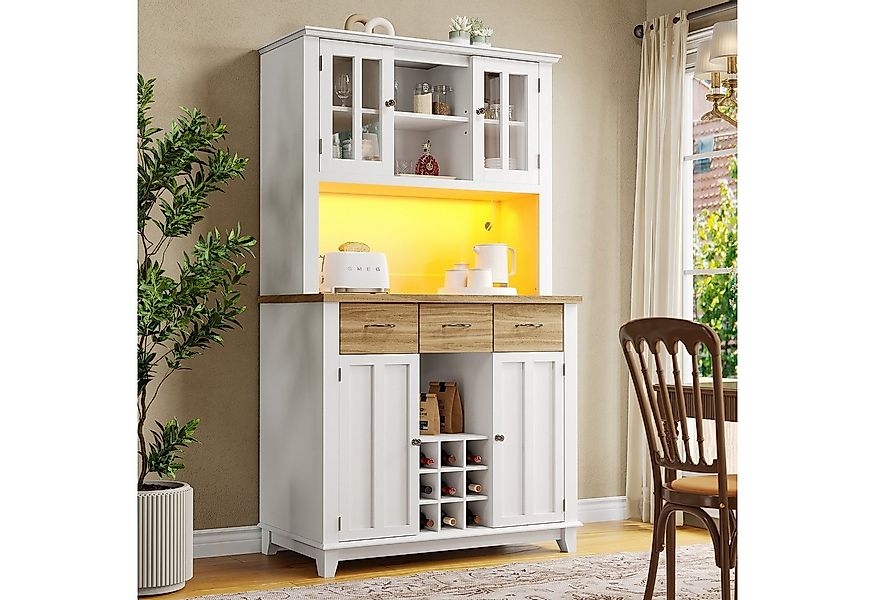 Celya Küchenbuffet Küchenschrank,Hochschrank Küchenbuffet,Vitrinenschrank, günstig online kaufen